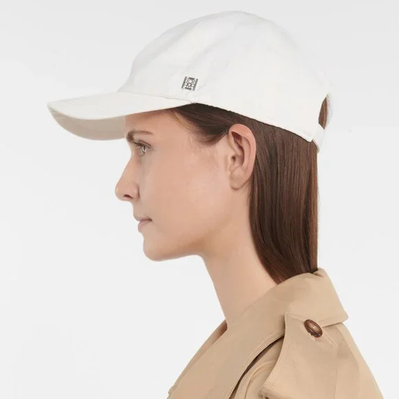 NWT Toteme Logo-Plaque Cotton Baseball Cap Off-white - Picture 9 of 11